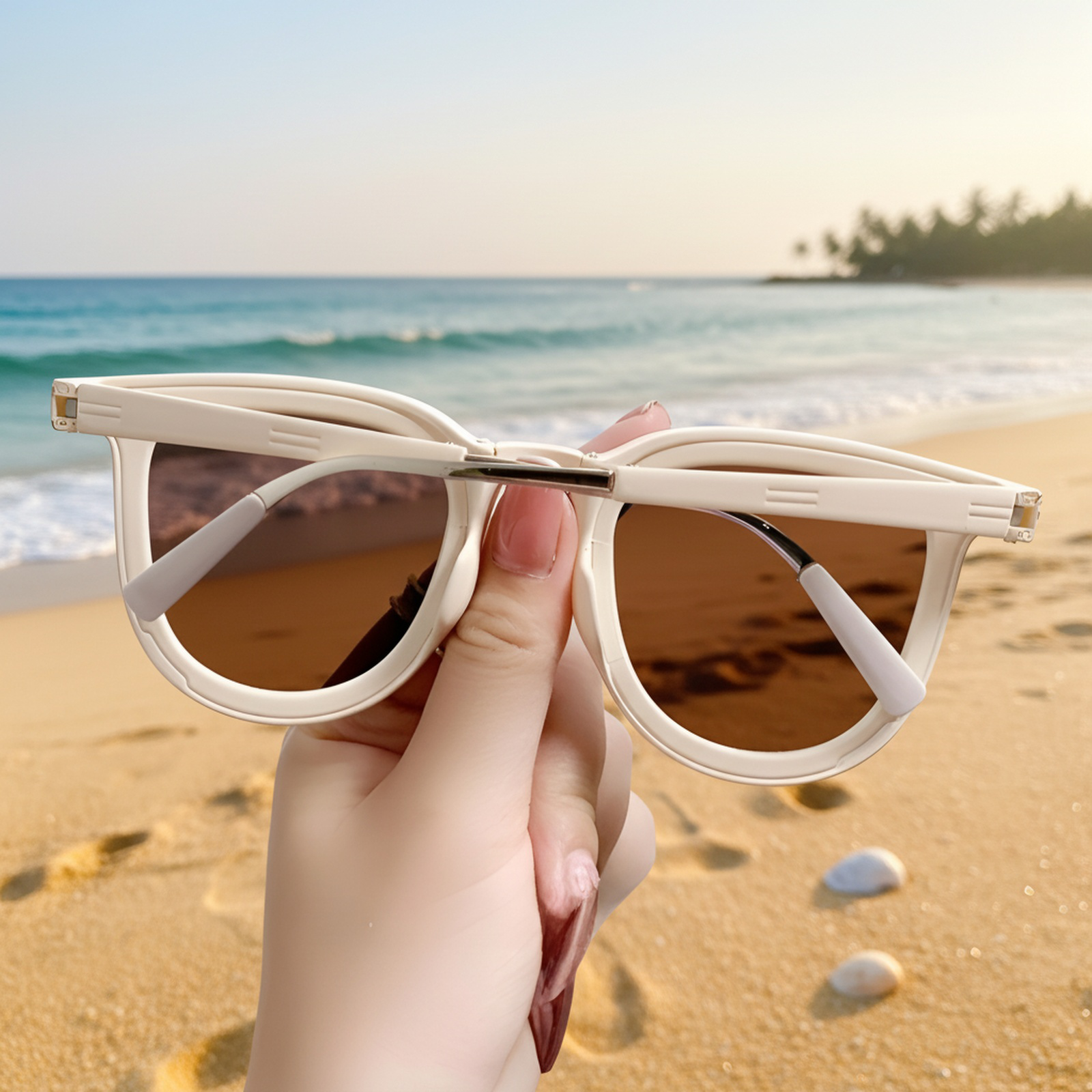 Lunettes de soleil femme pliables ultra-légères nouvelle génération avec protection UV 