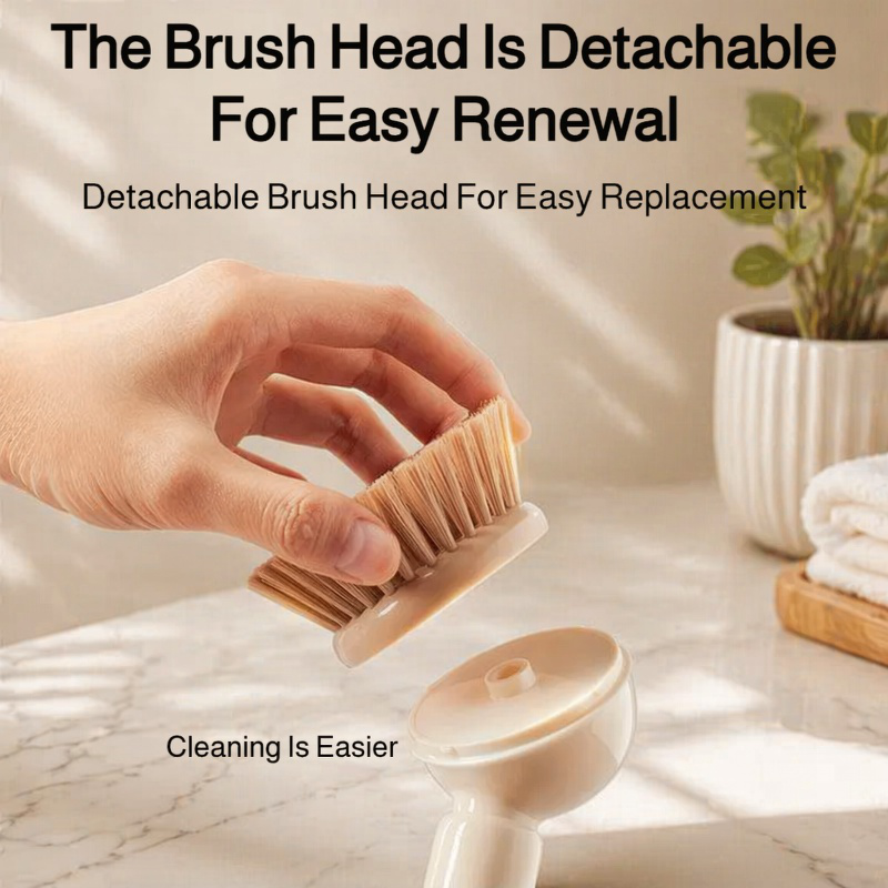 Vertical Long Handle Liquid-Dispensing Pot Brush