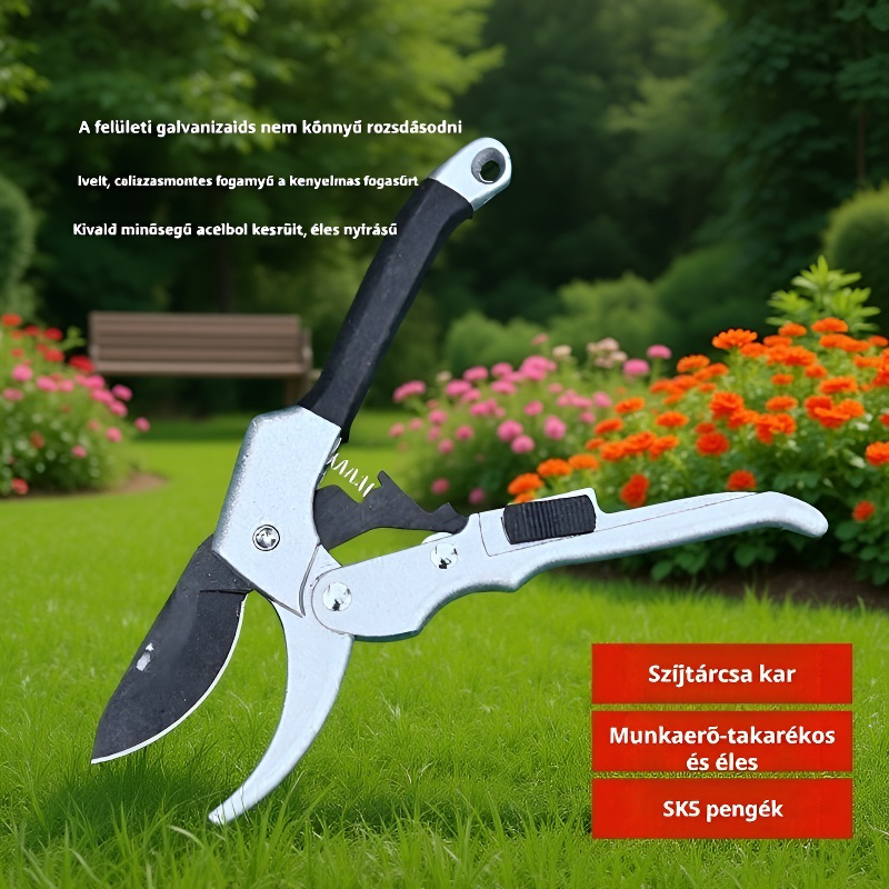 Kerti durva metszőolló gyümölcsvágó olló virágzó ág görgős metszőolló