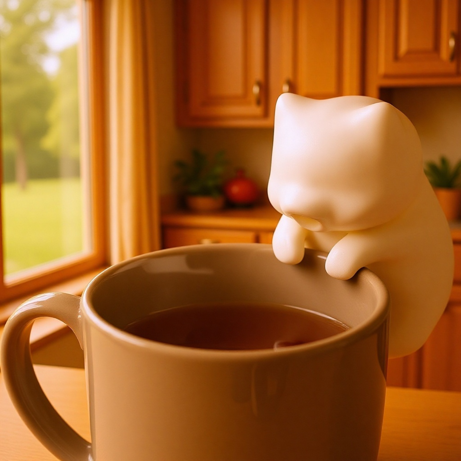 猫キャラクターの食事用冷却ツール