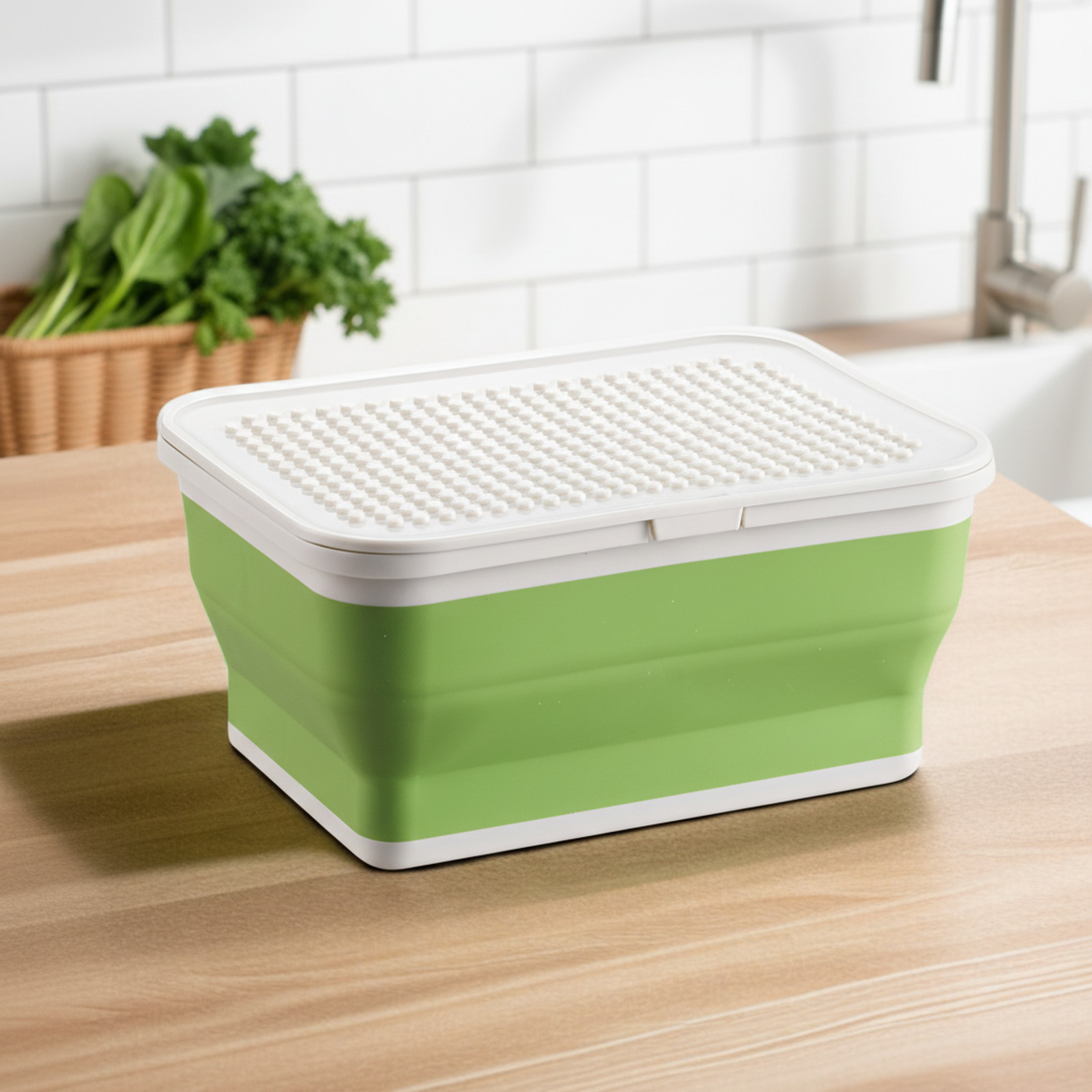 Foldable toy storage box with lid for LEGO and Tomica