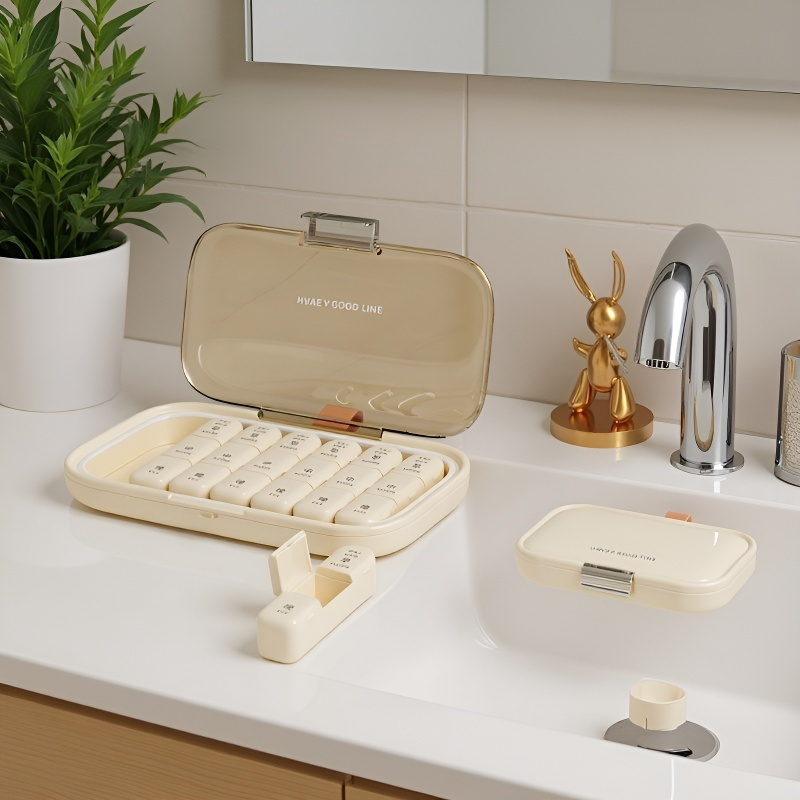 一週間用携帯型薬箱・7日分薬分けケース