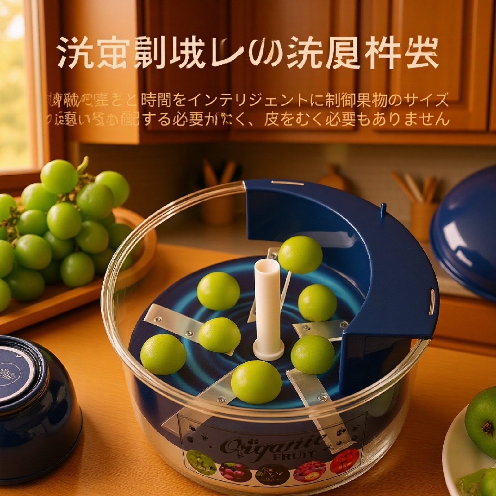 全自動家庭用ぶどう皮むき機 フルーツ皮むき器