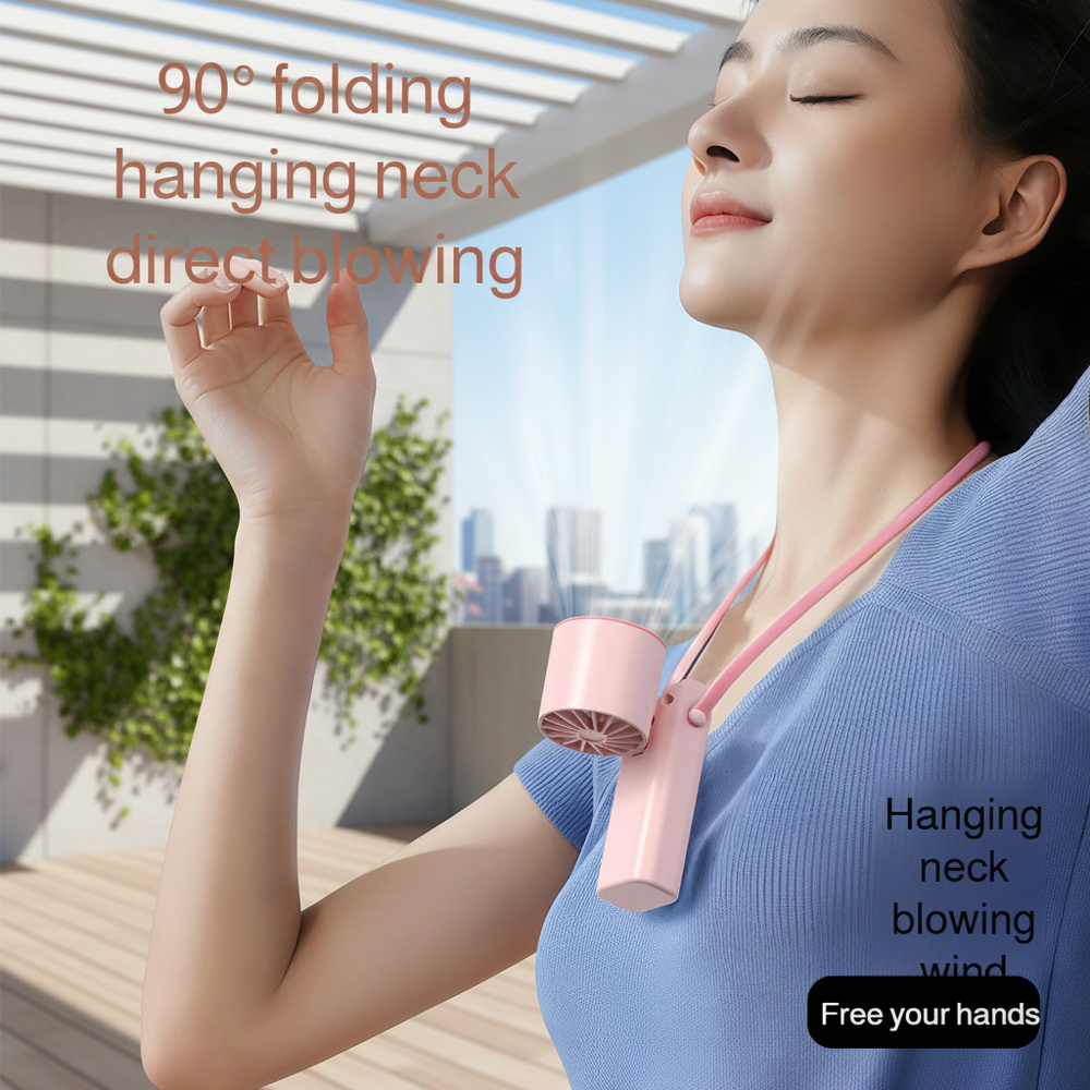 Portable Neck Folding USB High-Speed Turbine Mini Pocket Fan