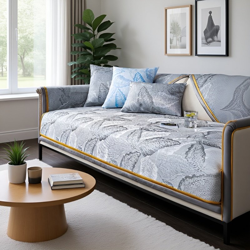 レザーソファークッションアイスシルクカバークロス 夏の滑り止め涼しい感じクッションクーラーカバーカバー