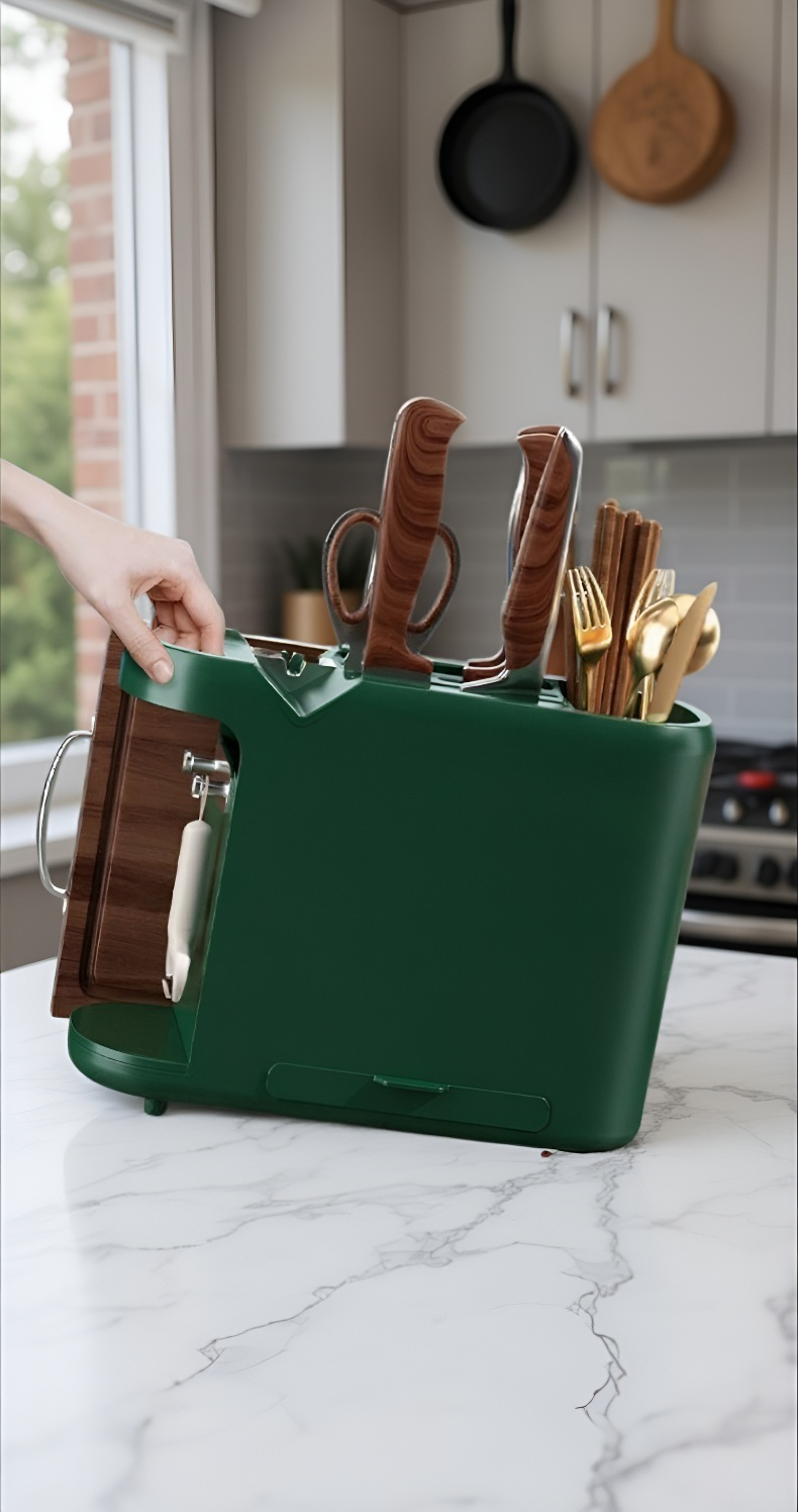 스테인리스 칼걸이와 보관함