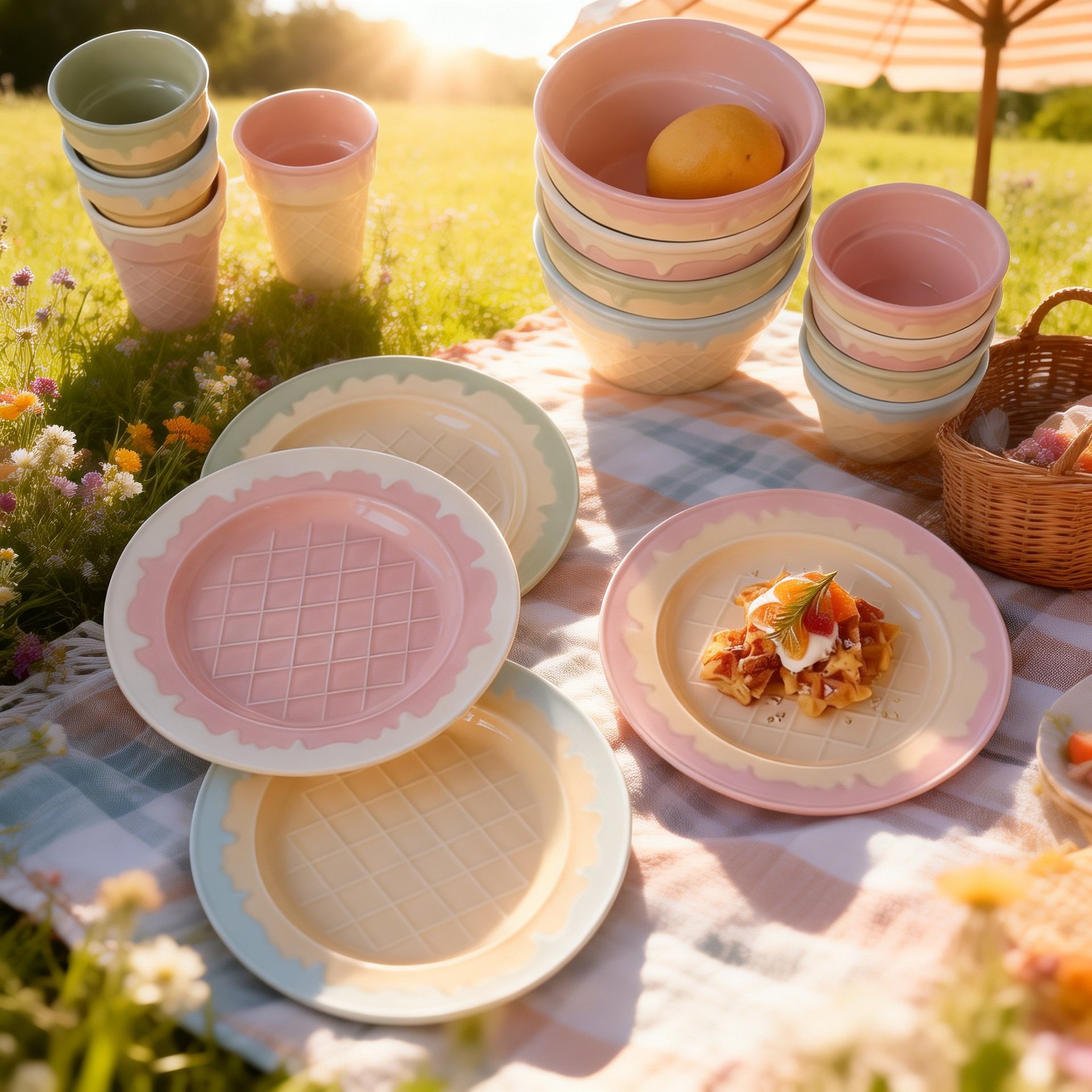 Tazas de cerámica Cute Ice Cream para niños