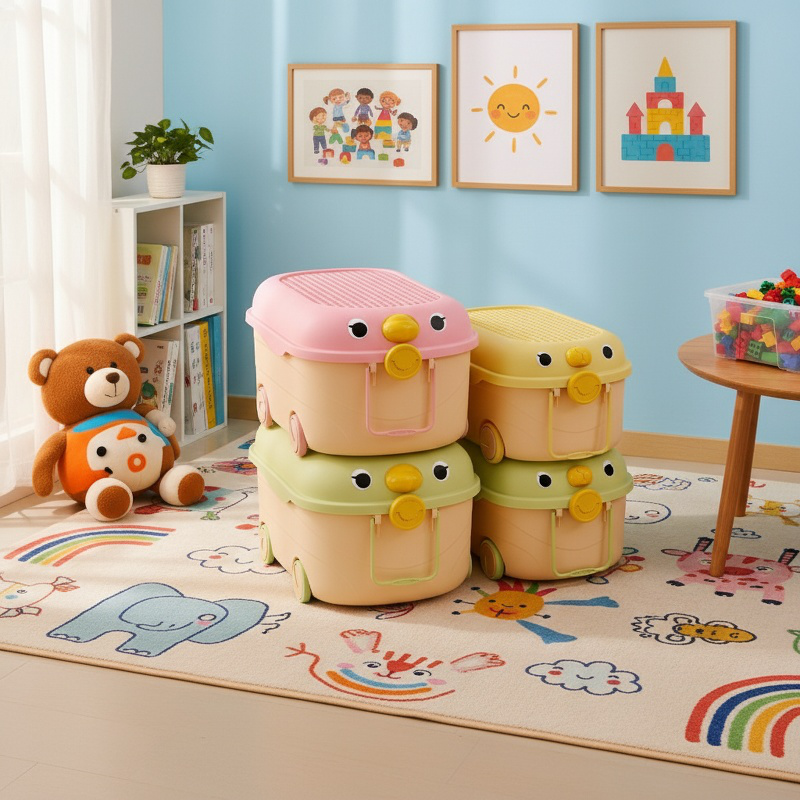 Boîte de rangement bébé compacte pour optimiser l'espace