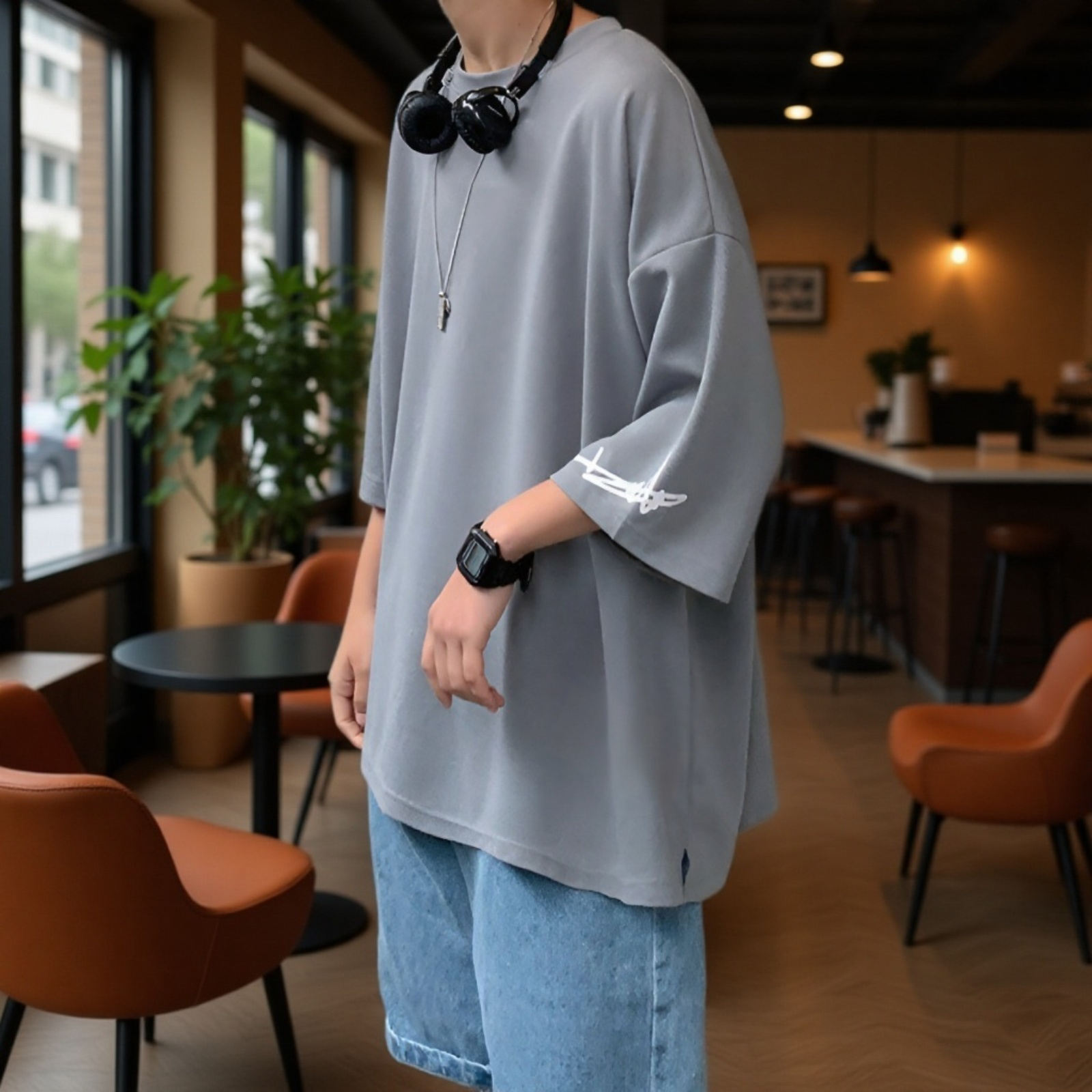 2020年夏新作メンズ半袖Tシャツトップス、ユースメンズ服、トレンディなゆったりフィットアンダーシャツ、卸売