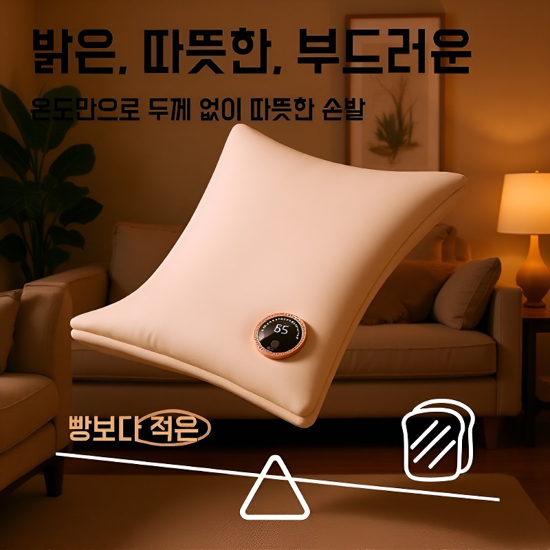 휴대용 손난로 3단 온도조절 그래핀 손난로 아기 무수 항온 발열 보온 디지털 발열팩