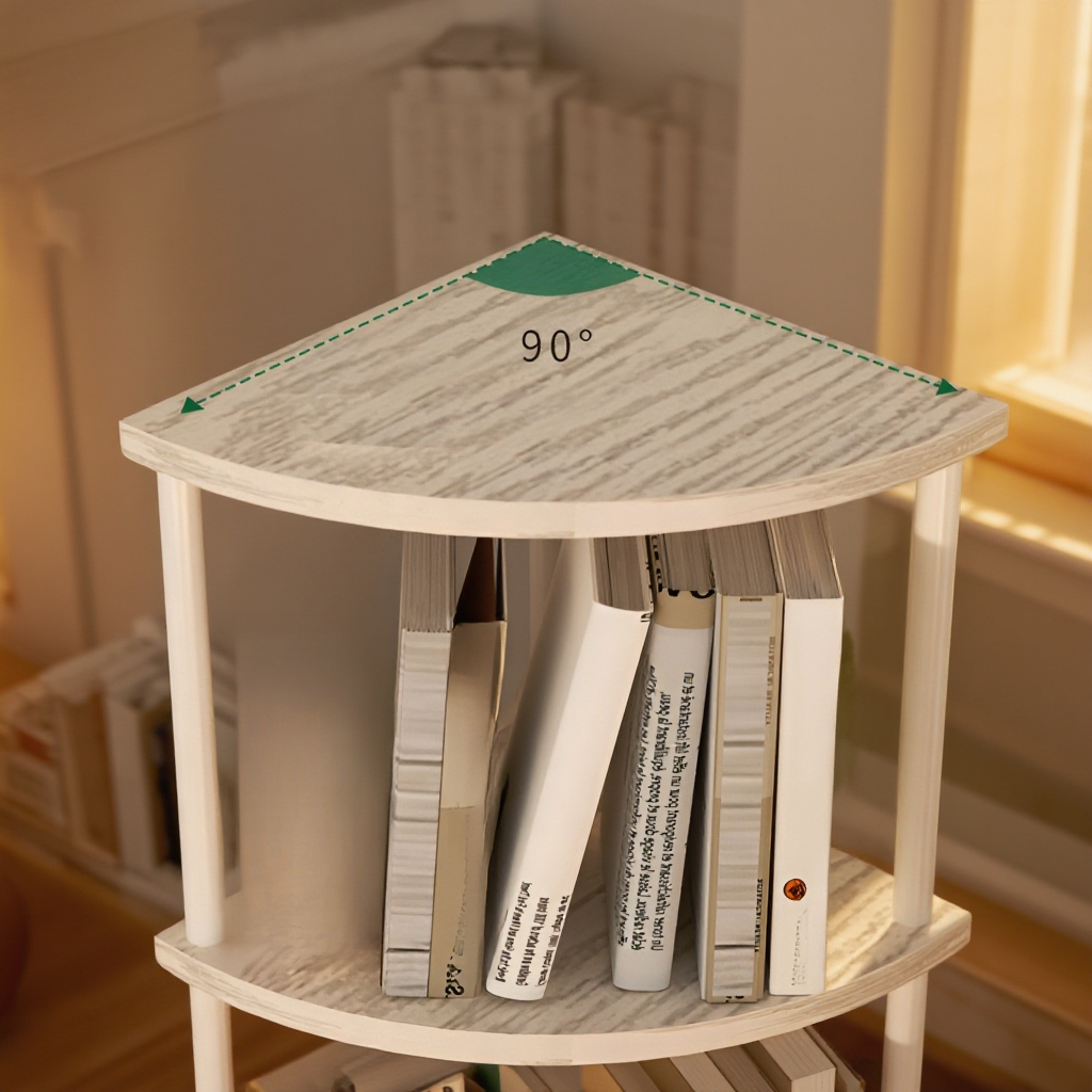 욕실에 설치된 삼각 코너 선반 사용 예시