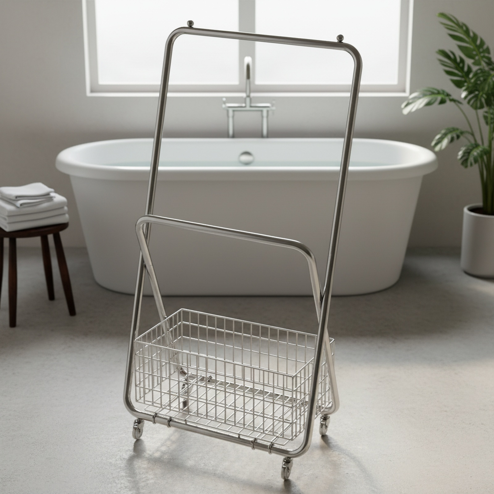 バルコニー用洋服ラックのディテール