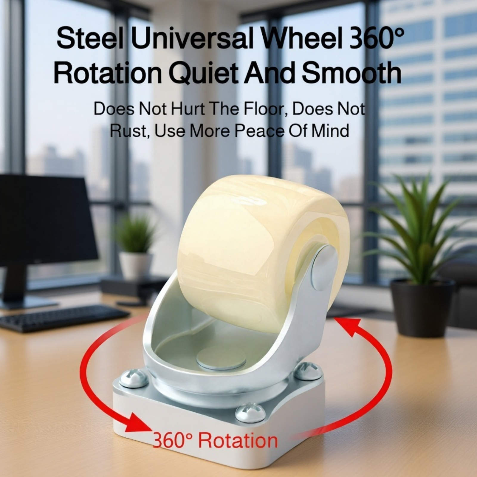 Round Flower Pot Tray with Universal Wheels, Movable and Silent Plant Base