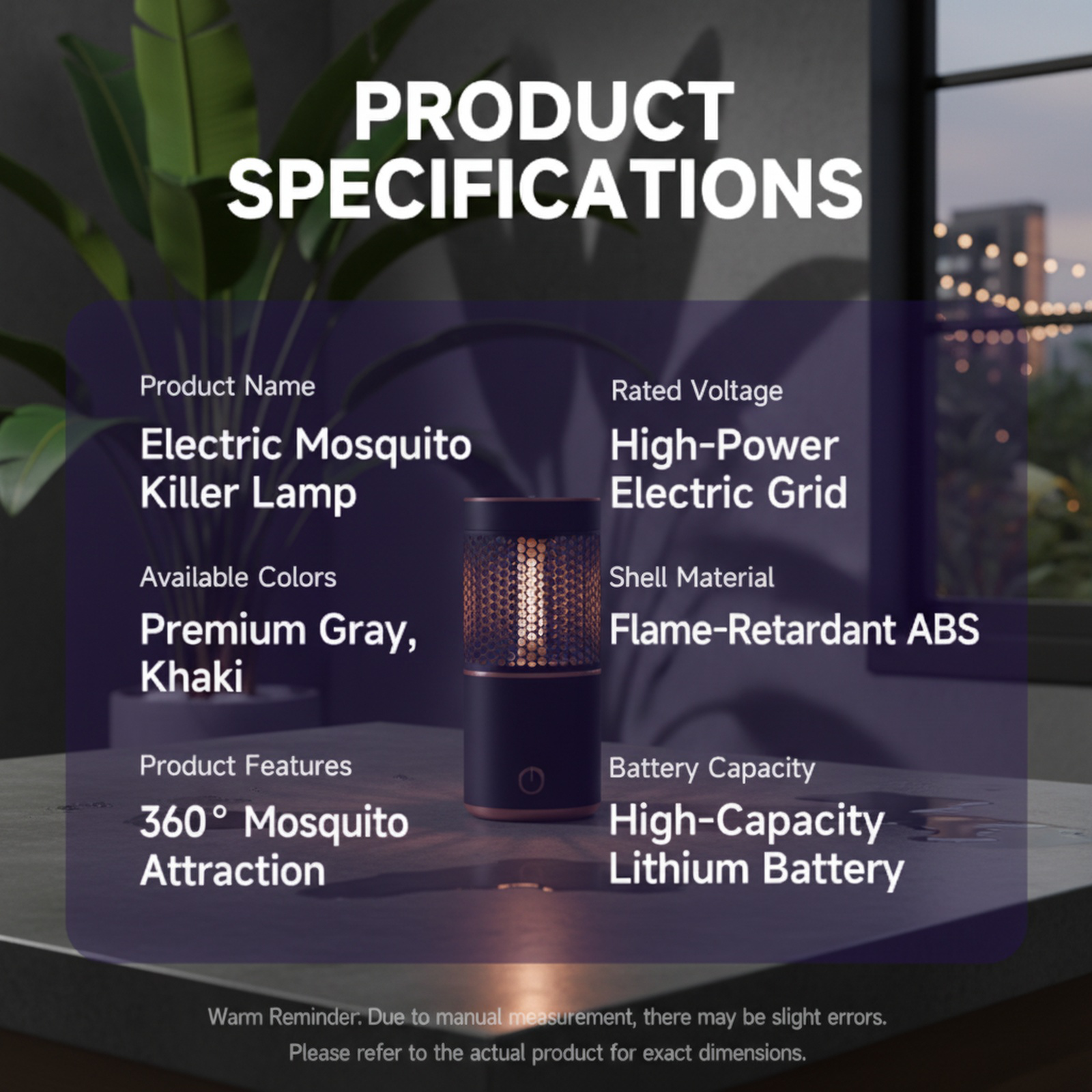 Safe and Silent Electric Mosquito Killer Lamp for Mothers and Babies