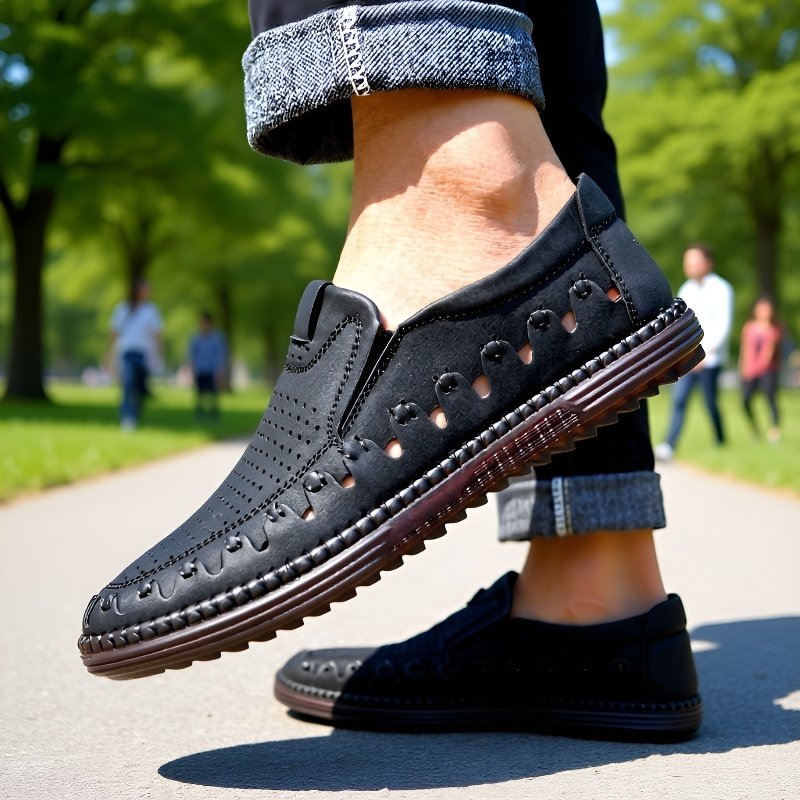 أحذية كاجوال مسطحة يدوية للرجال والنساء