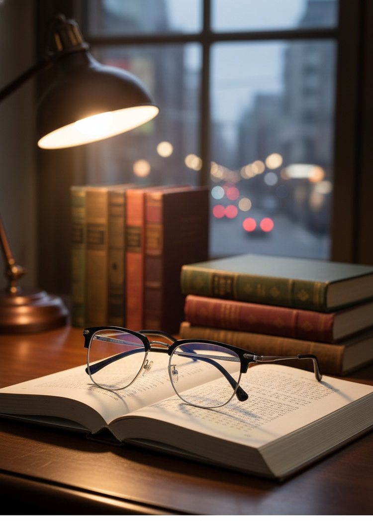 Comfortable frame reading glasses for long reading sessions
