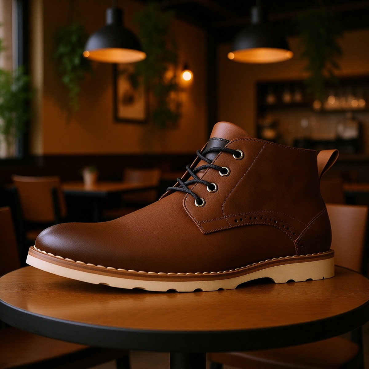ヴィンテージ風メンズブーツ 英国風 カジュアルショートブーツ