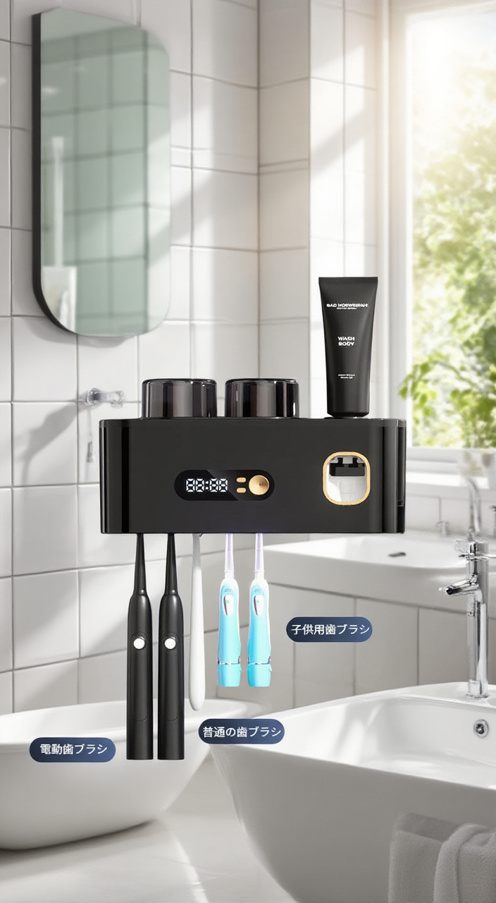 スマート歯ブラシ消毒ラック本体の正面画像