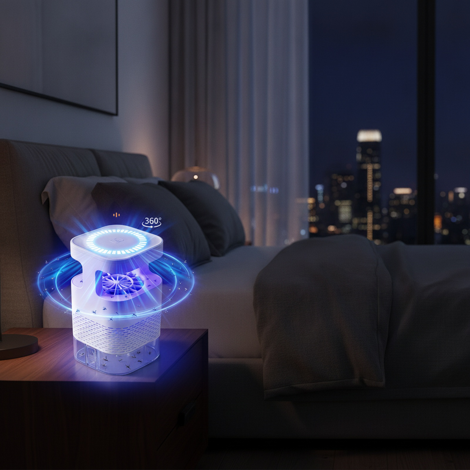 USB Household LED Bionic Inhalation Mosquito Killer Purple Lamp Repellent