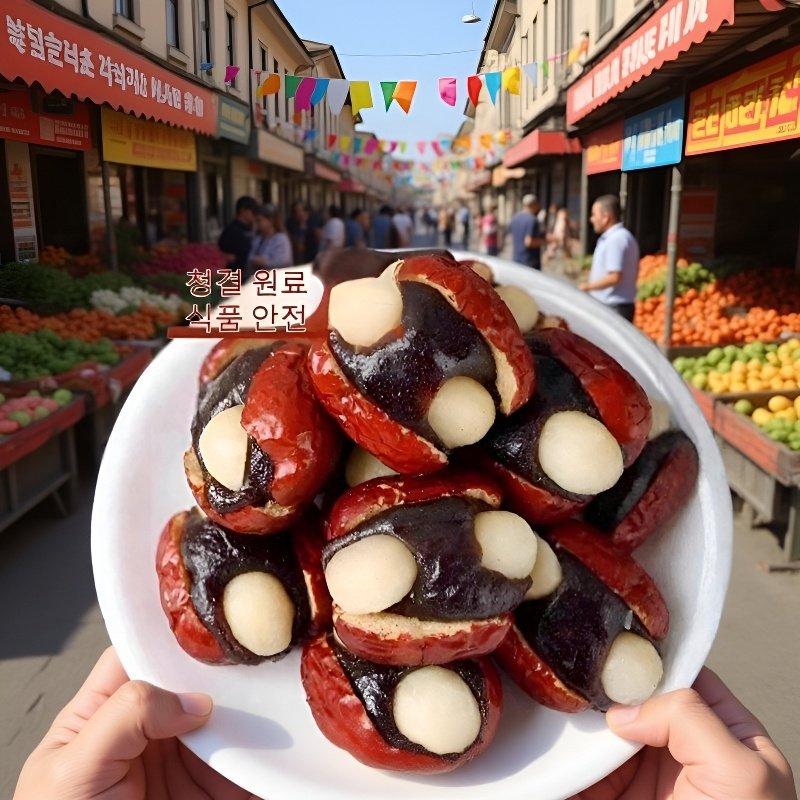 행복 포옹 대추혈 찹쌀 집게 캐주얼 간식 개별  하와이안 폭부 간식