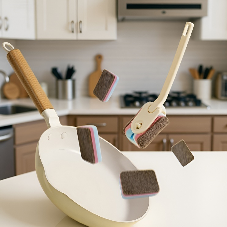 Accesorio de limpieza para platos y ollas