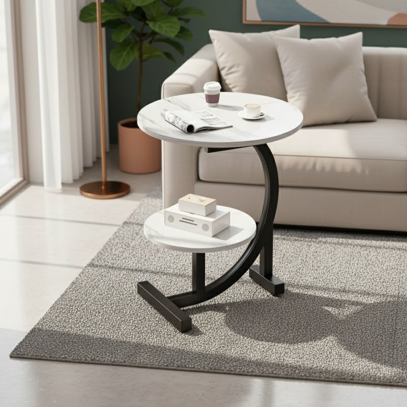 Living Room Nordic Double-layer Side Table Tea Table
