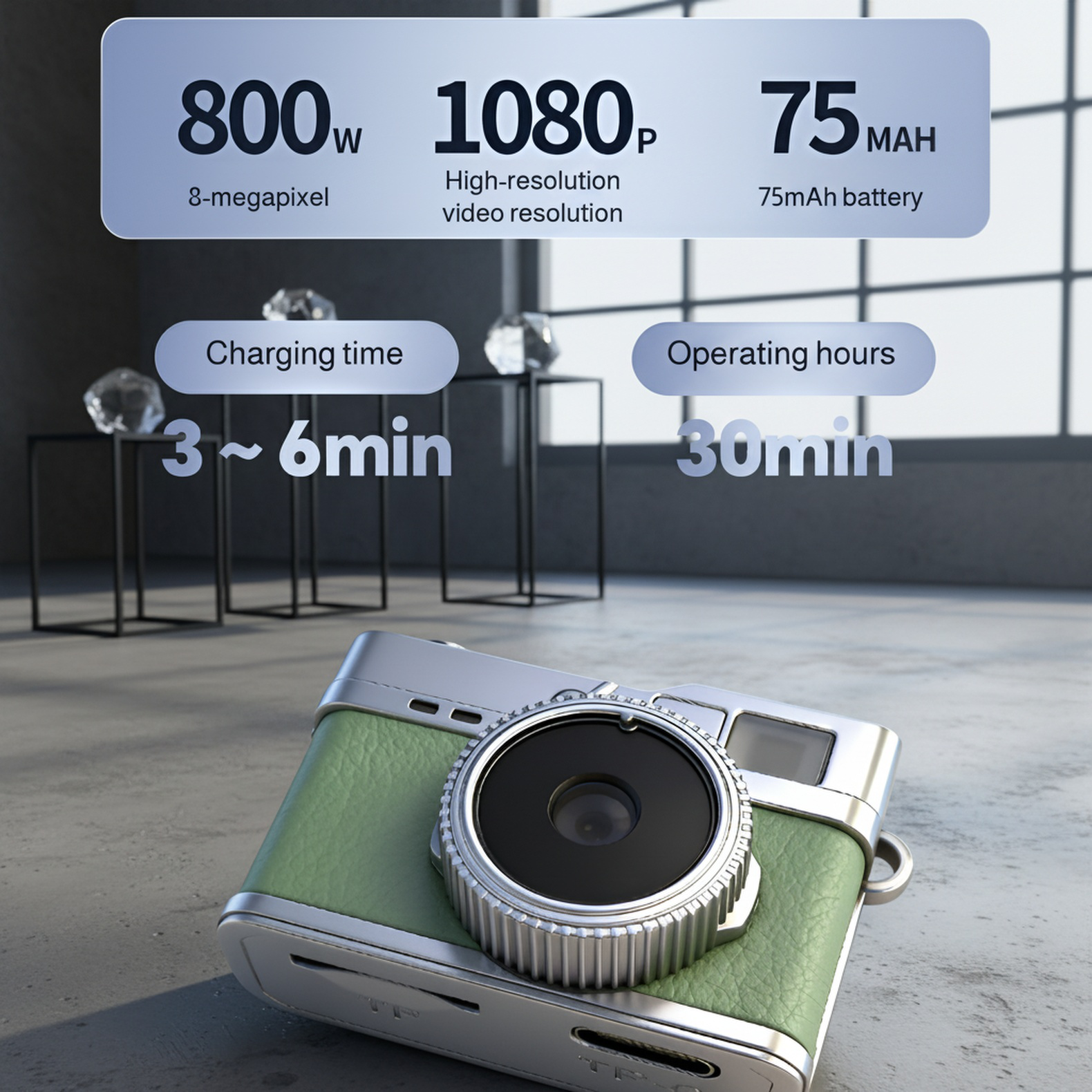 1080P Portable Student Pocket Retro Digital Camera