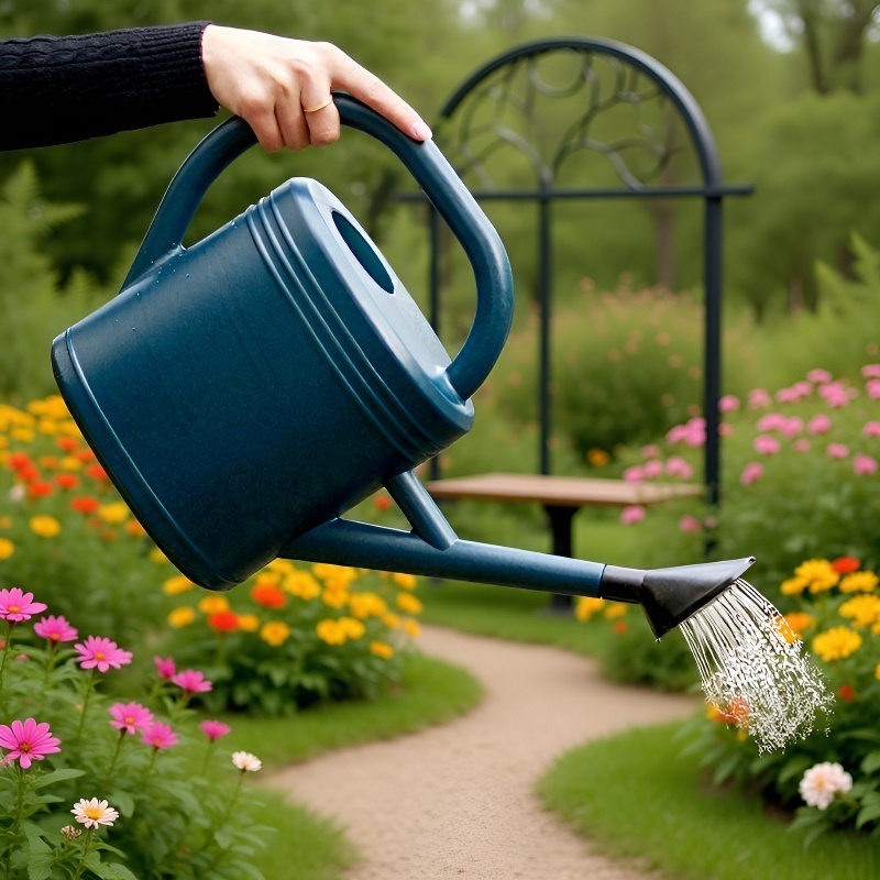 園芸用スプリンクラーで庭の植物に散水