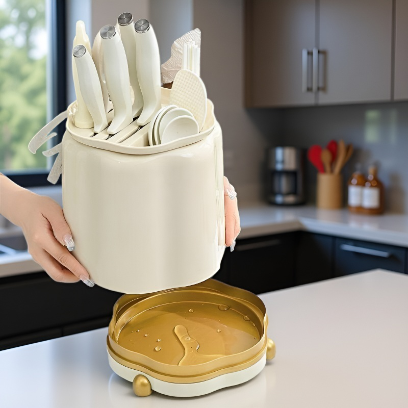 회전식 칼꽂이 주방 수납 선반