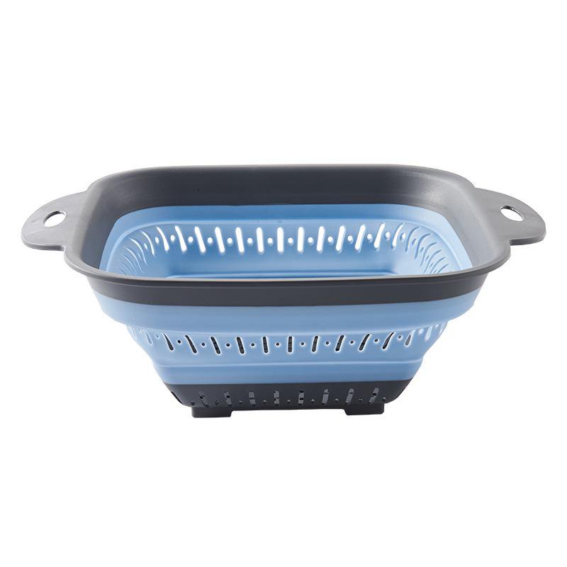 Multifunctional Foldable Kitchen Drain Basket Silicone Fruit and Vegetable Strainer