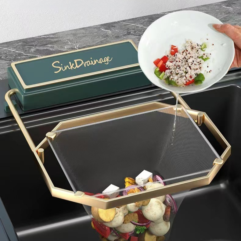 Large-Capacity Kitchen Sink Strainer Rack