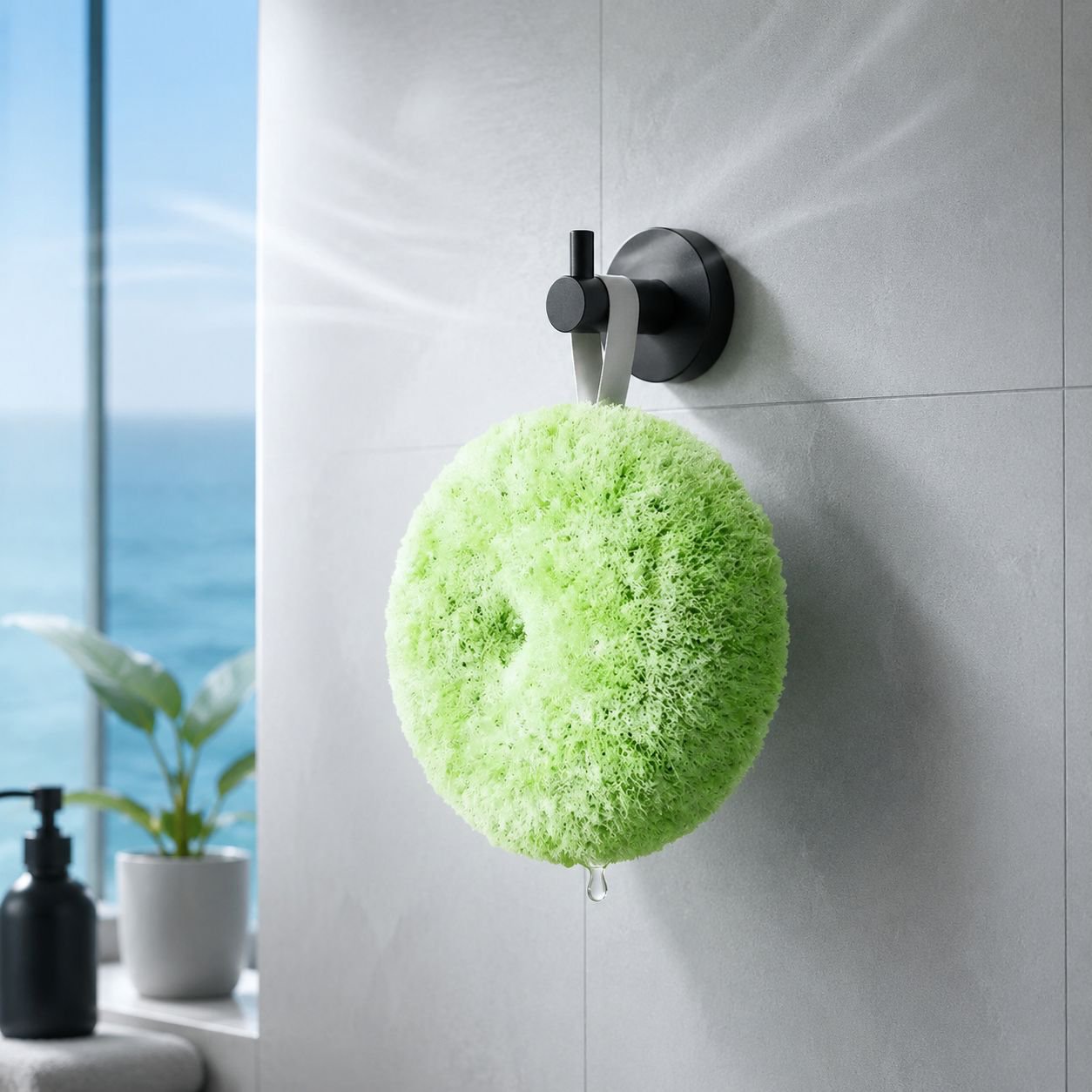 Kitchen sink brush removing tough stains