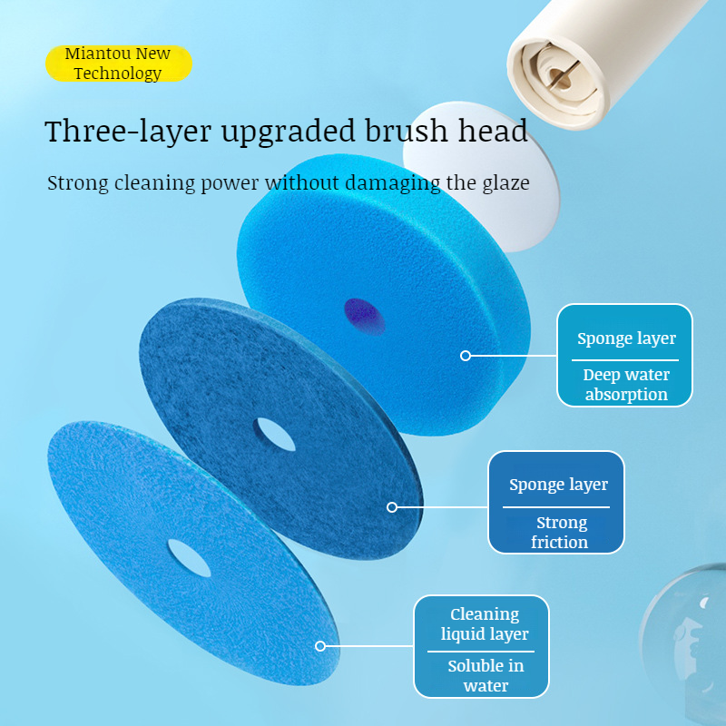 Wall-Mounted Replaceable-Head Toilet Brush