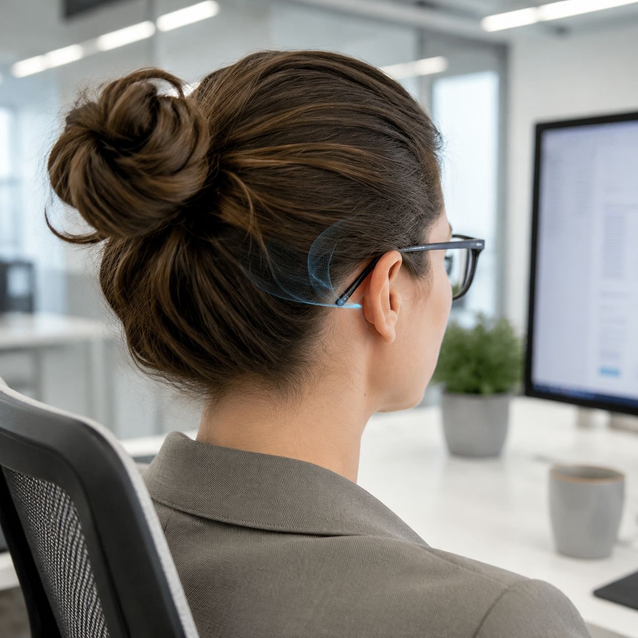 Trendige Anti-Blaulicht-Brille mit komfortablem Sitz für große Gesichter