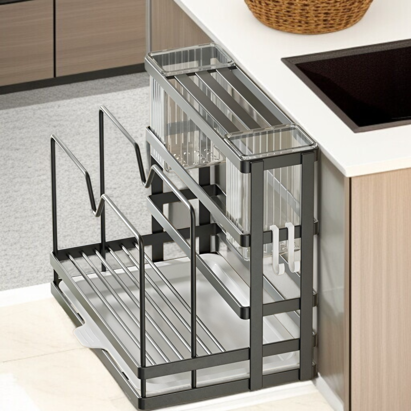 냄비뚜껑 수납 가능한 선반