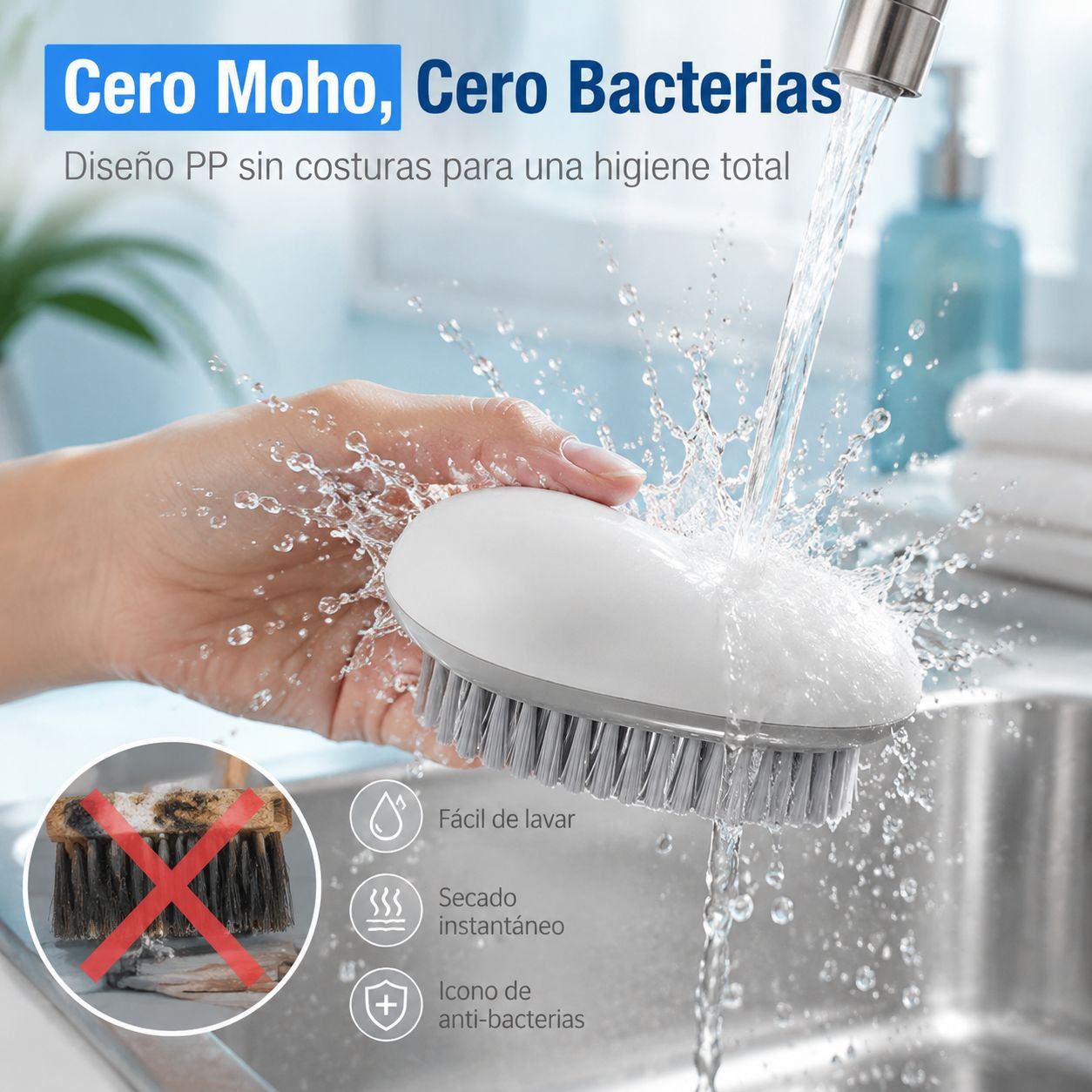 Cepillo doméstico multifuncional de cerdas suaves para limpiar zapatos
