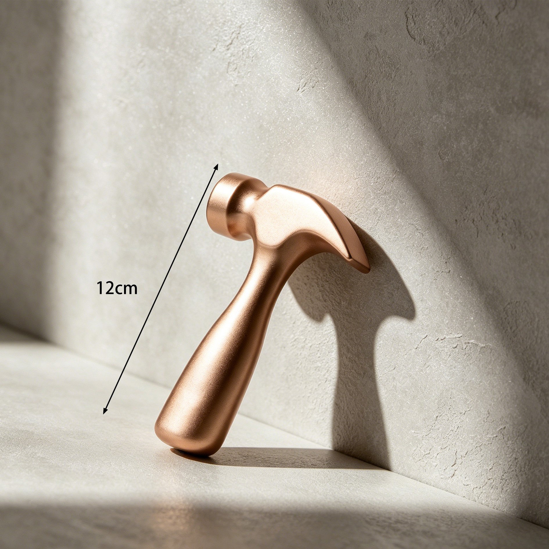 Close-up view of the hammer's solid metal head