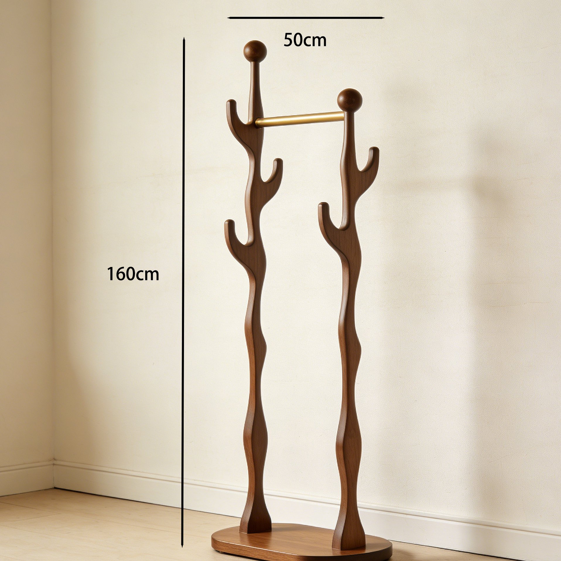 Collapsible clothes drying rack in use