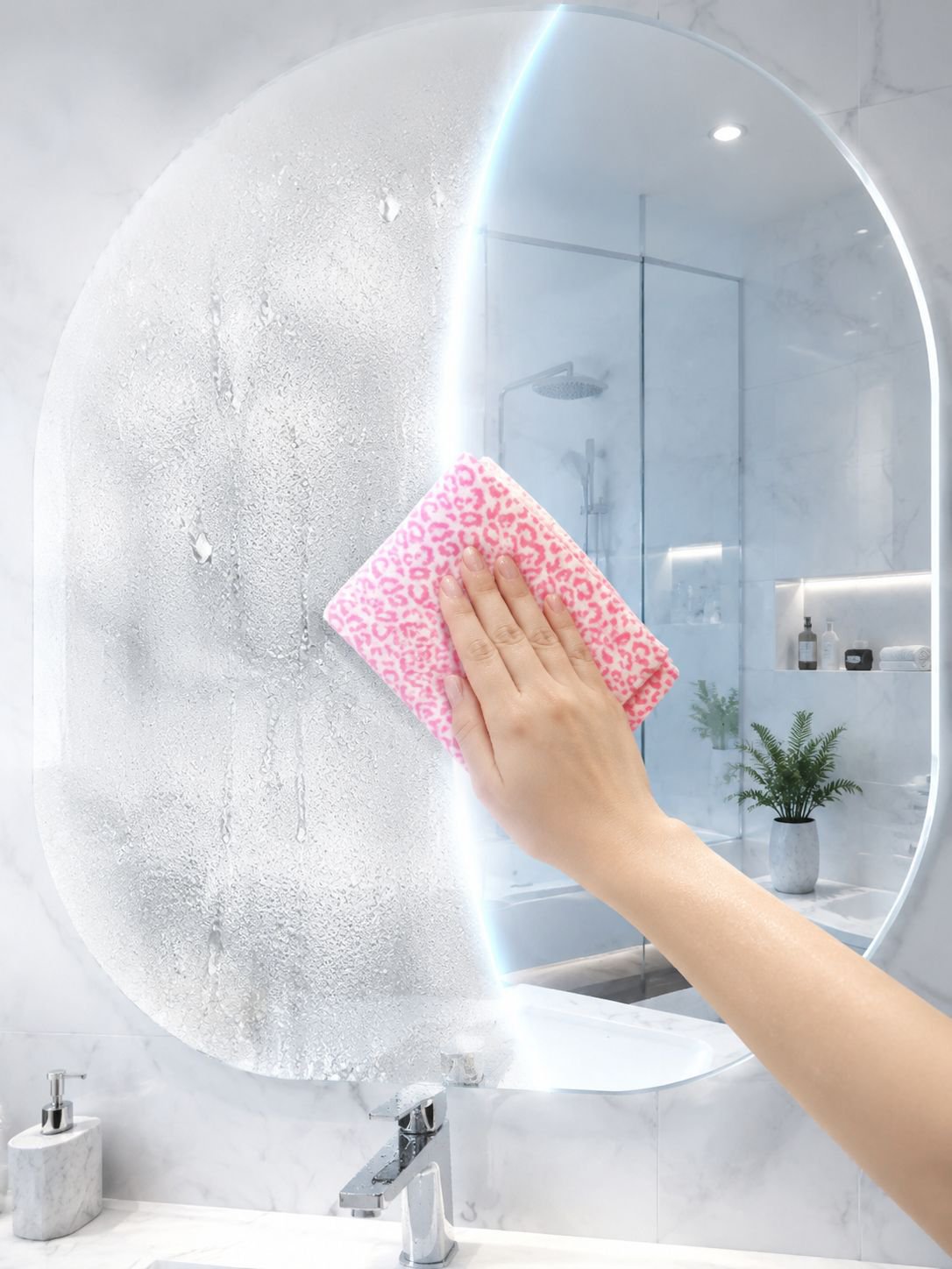 Paño para manos en baño con diseño de leopardo, funcional y decorativo