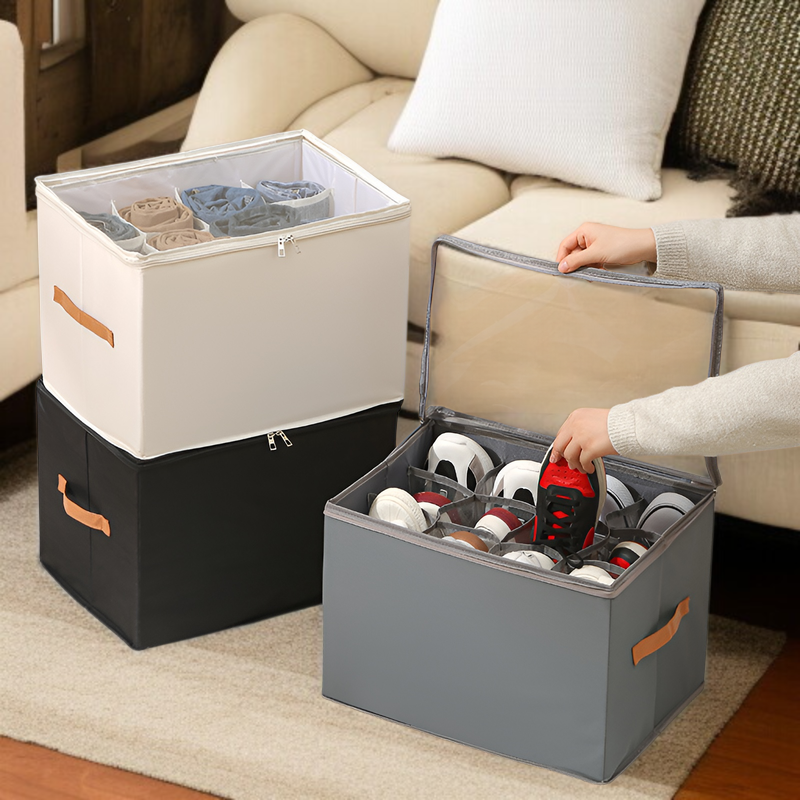뚜껑 달린 비주얼 신발 케이스 다용도 수납함