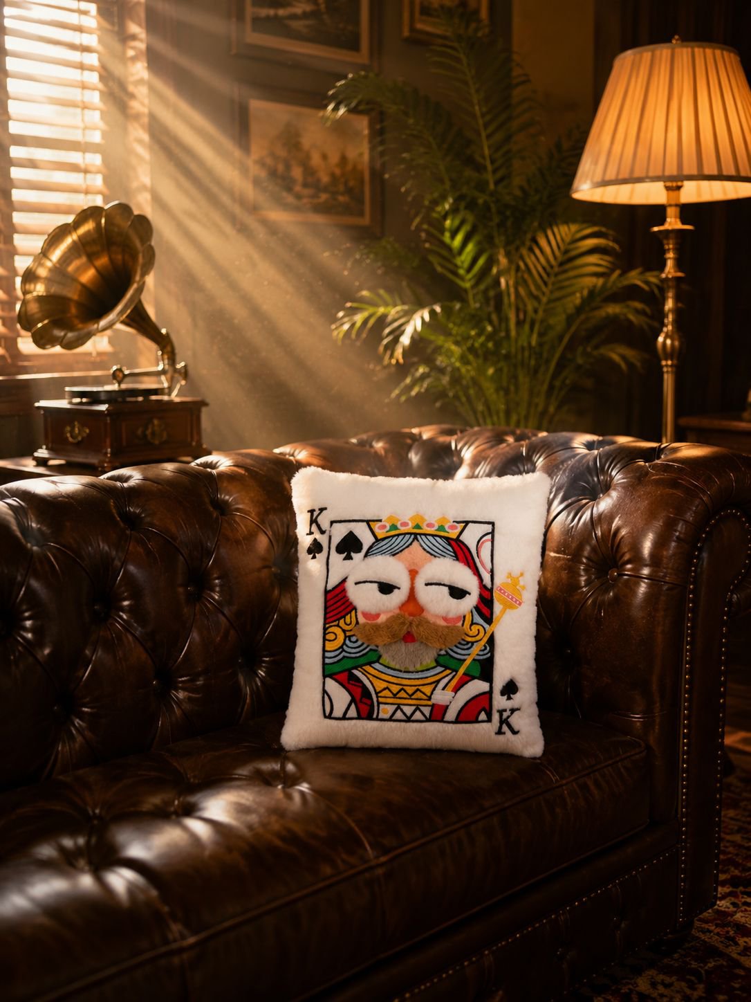 Giftable plush playing card pillow for all ages