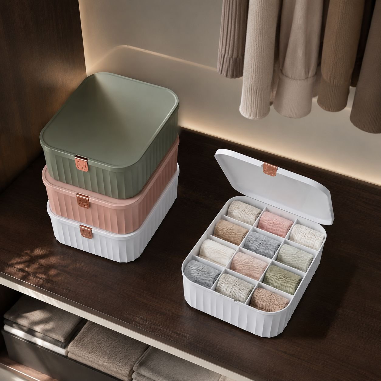 Boîte de rangement créative pour sous-vêtements
