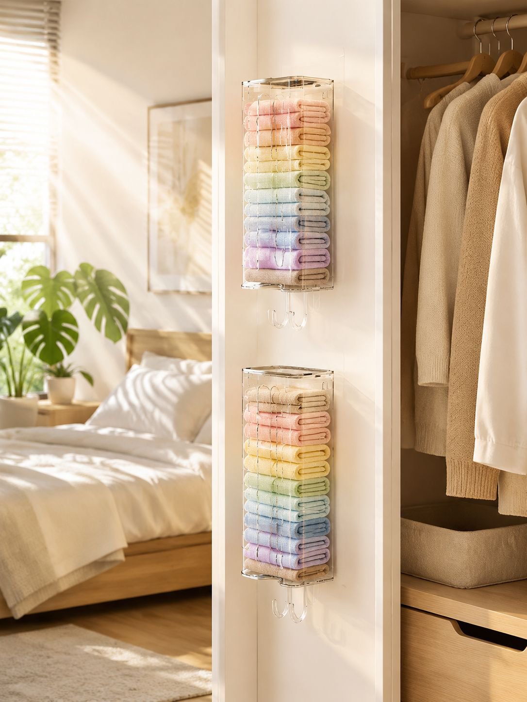 Removable compartment storage box for socks and underwear