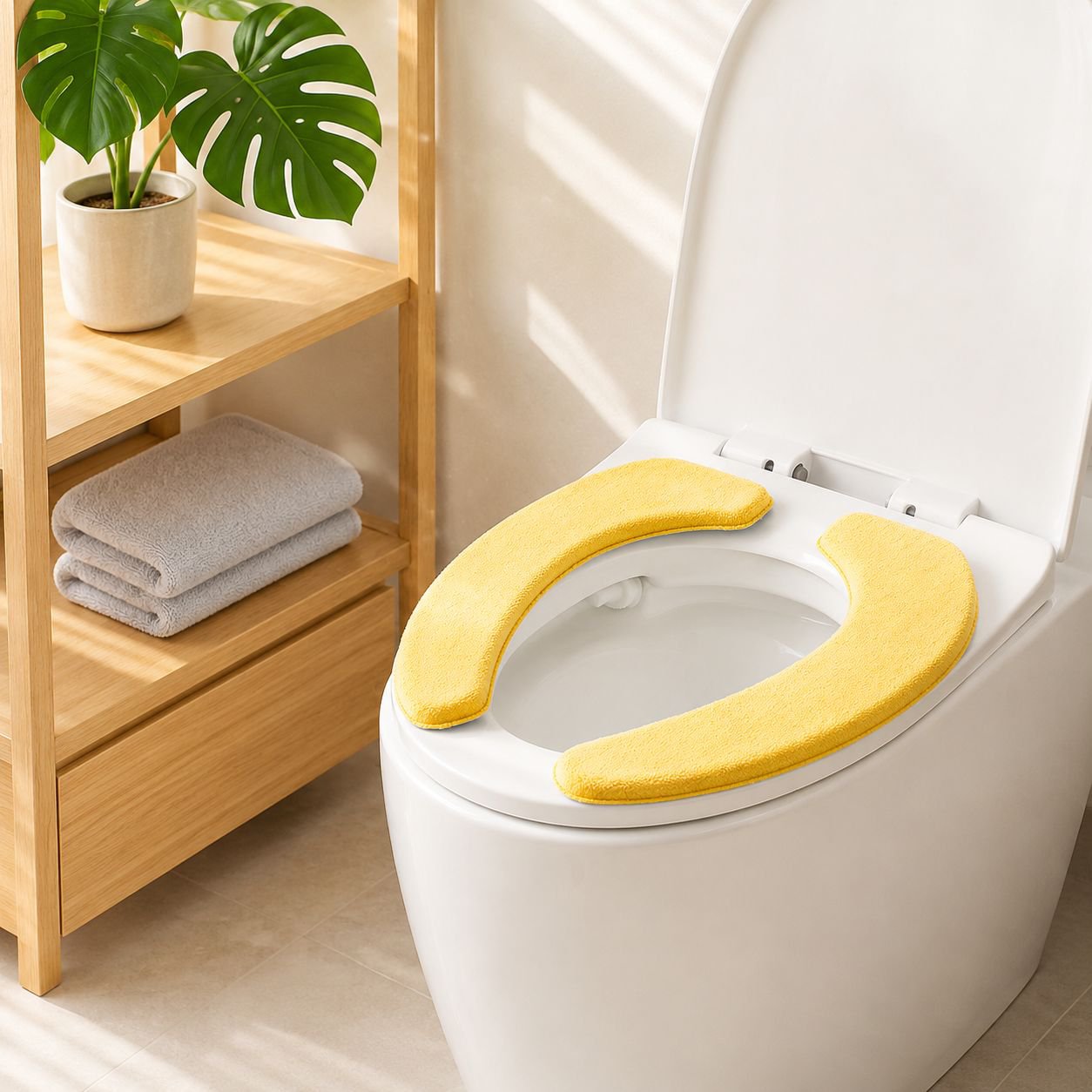 トイレ空間を明るくする便座カバー