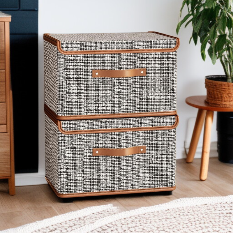 صندوق تخزين الملابس من قماش أكسفورد بسعة كبيرة وتصميم قطعة واحدة وقابل للغسل