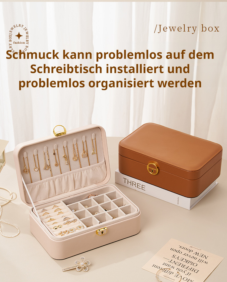 Schmuckbox für unterwegs mit Platz für Ringe und Ohrringe