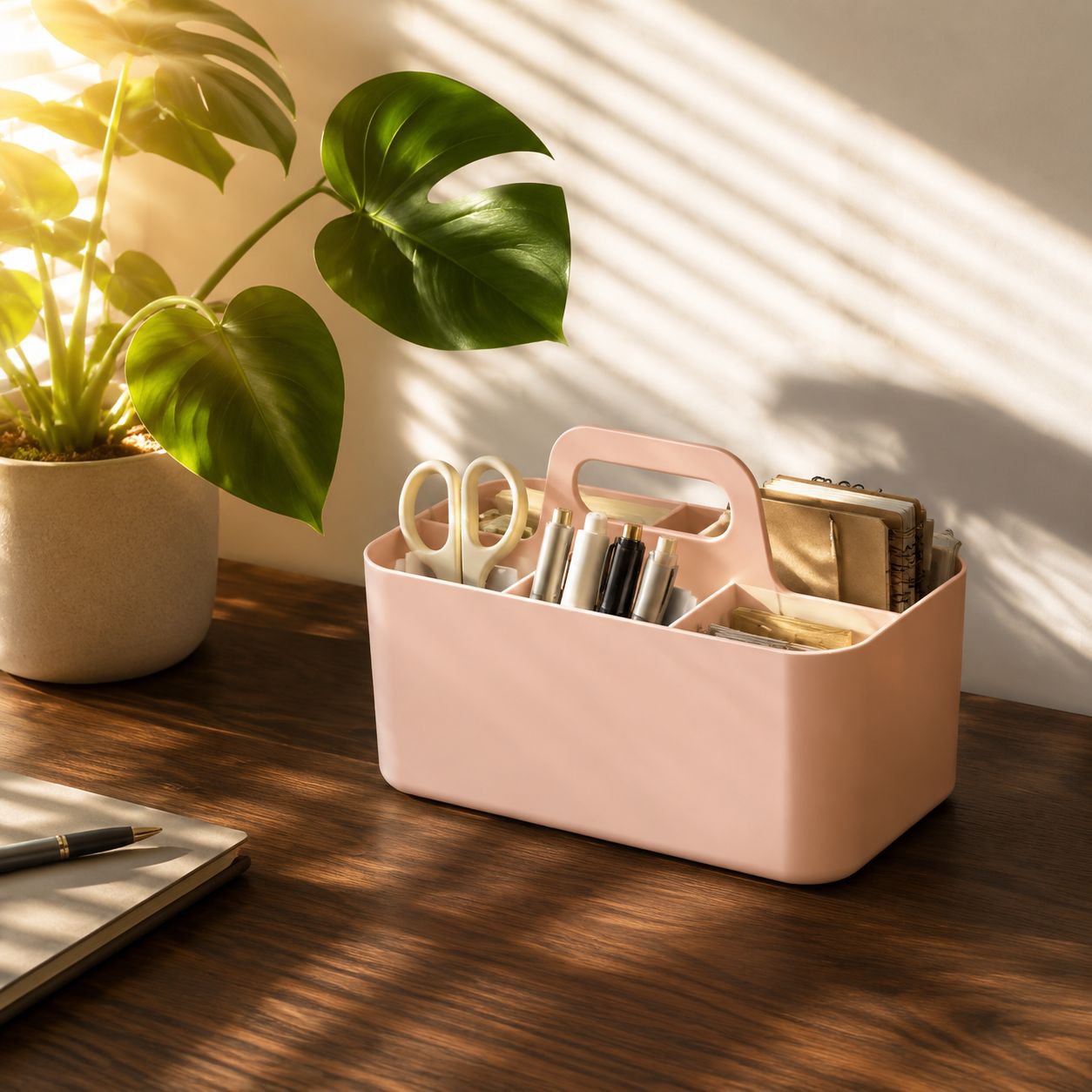 Thickened plastic storage box for home office