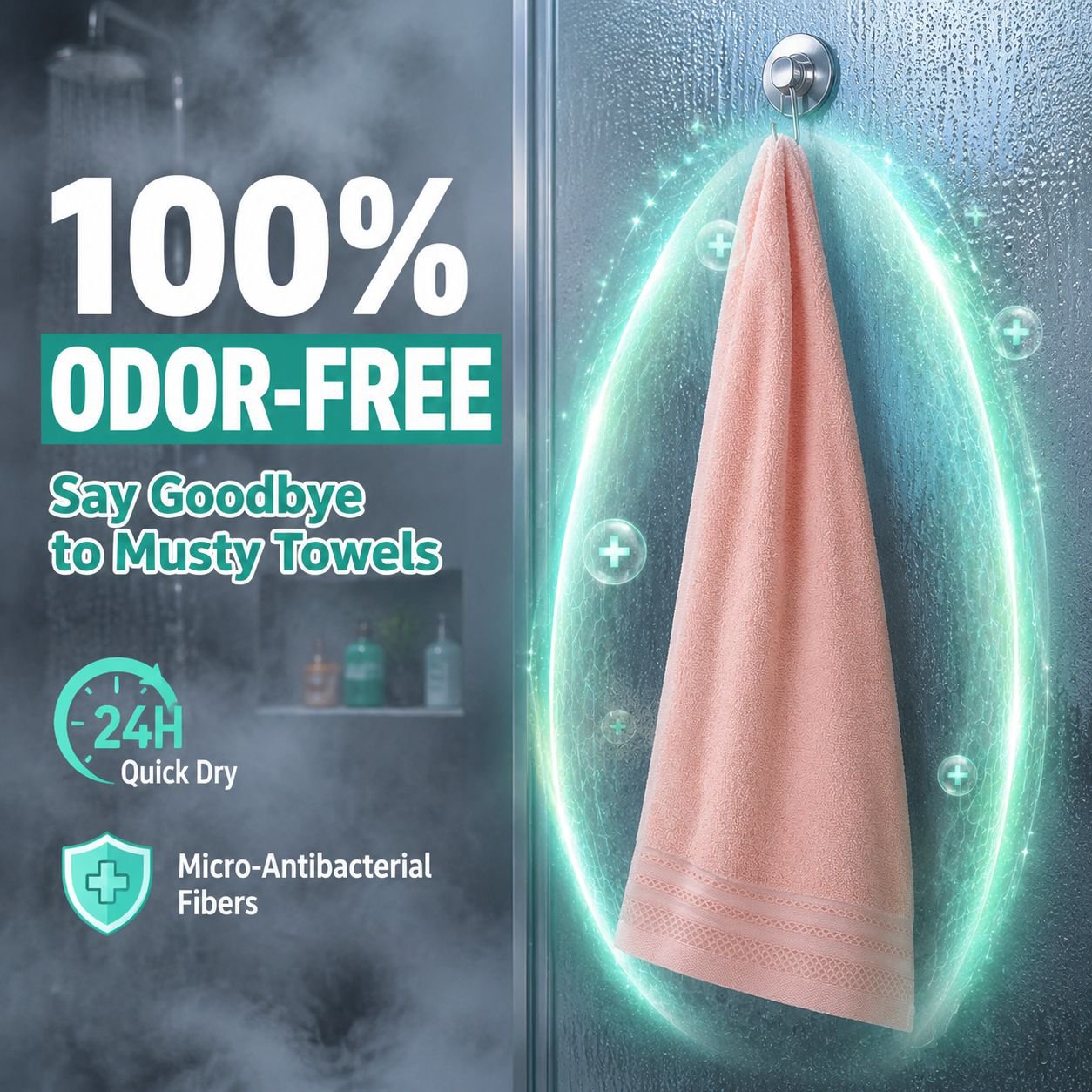 Antibacterial Soft Absorbent Lint-Free Pure Cotton Towel