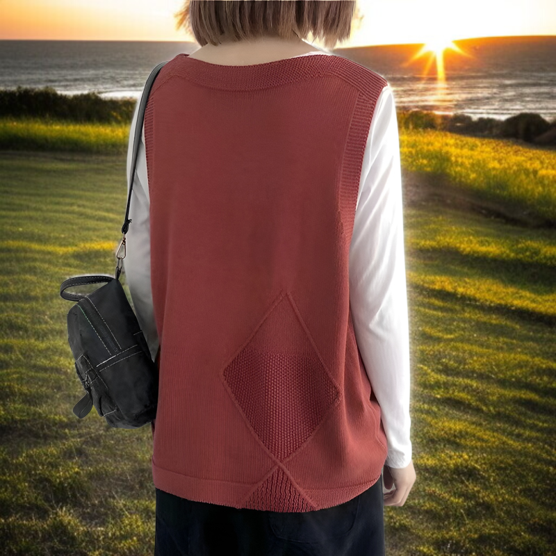 ノースリーブウエストコートディテール写真