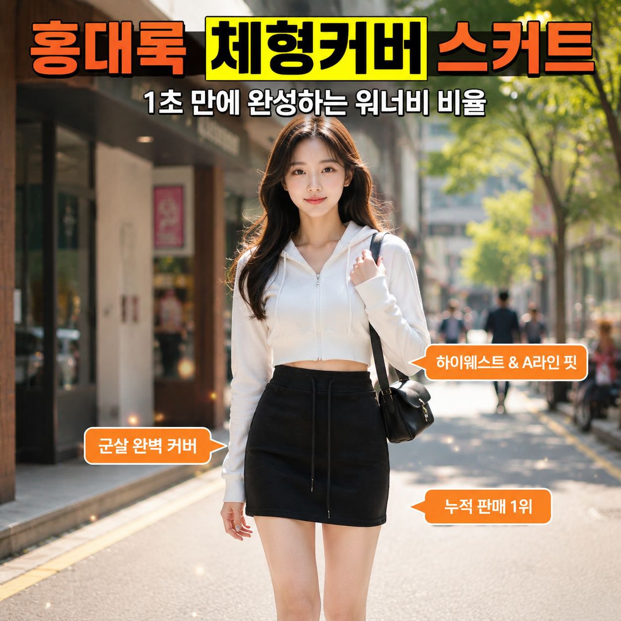 그레이 하이웨스트 스트링 랩스커트, 캐주얼 슬림핏 A라인 스커트